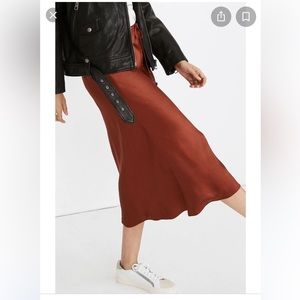 Madewell Drawstring Midi Slip Skirt
